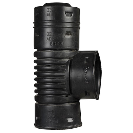 Advanced Drainage Systems Advance Drainage Systems 3 in. Snap X 3 in. D Snap Polyethylene 10 in. Blind Tee 1 pk 0341AA